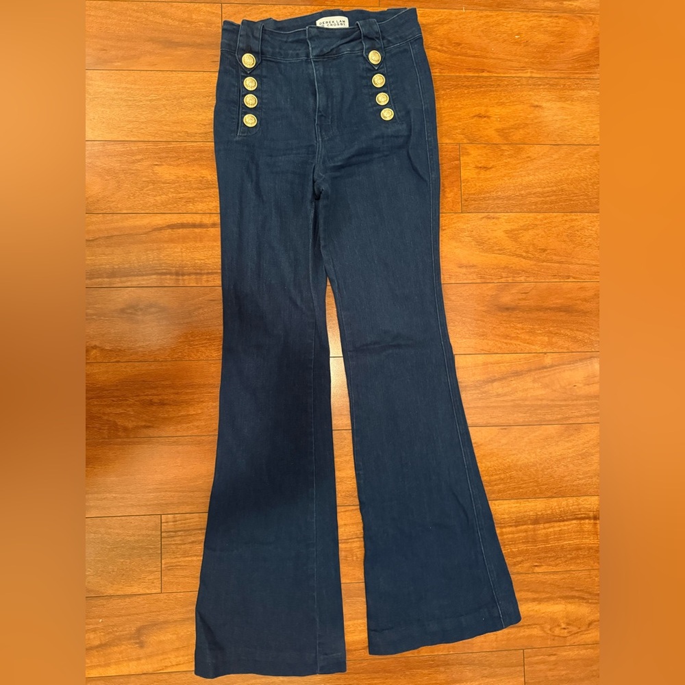 Derek Lam Crosby Robertson Flare Blue Jeans - Picture 5 of 8